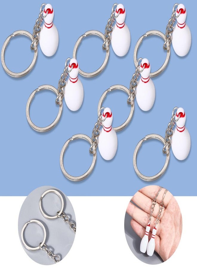 SOFPLATE 16Pcs Bowling Key Chains Sports Keychain Favors Silver Metal Alloy Resin Favor Carnival Reward Fillers Souvenir Decorations Charm Keyring for Bowling Ball Party Backpack DIY Crafts Supplies - Image 5