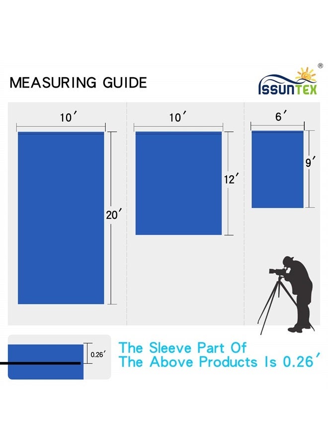 ISSUNTEX 6X9 ft Background Muslin Backdrop, Photo Studio, Collapsible High Density Screen for Video Photography and Television-Blue - Image 3