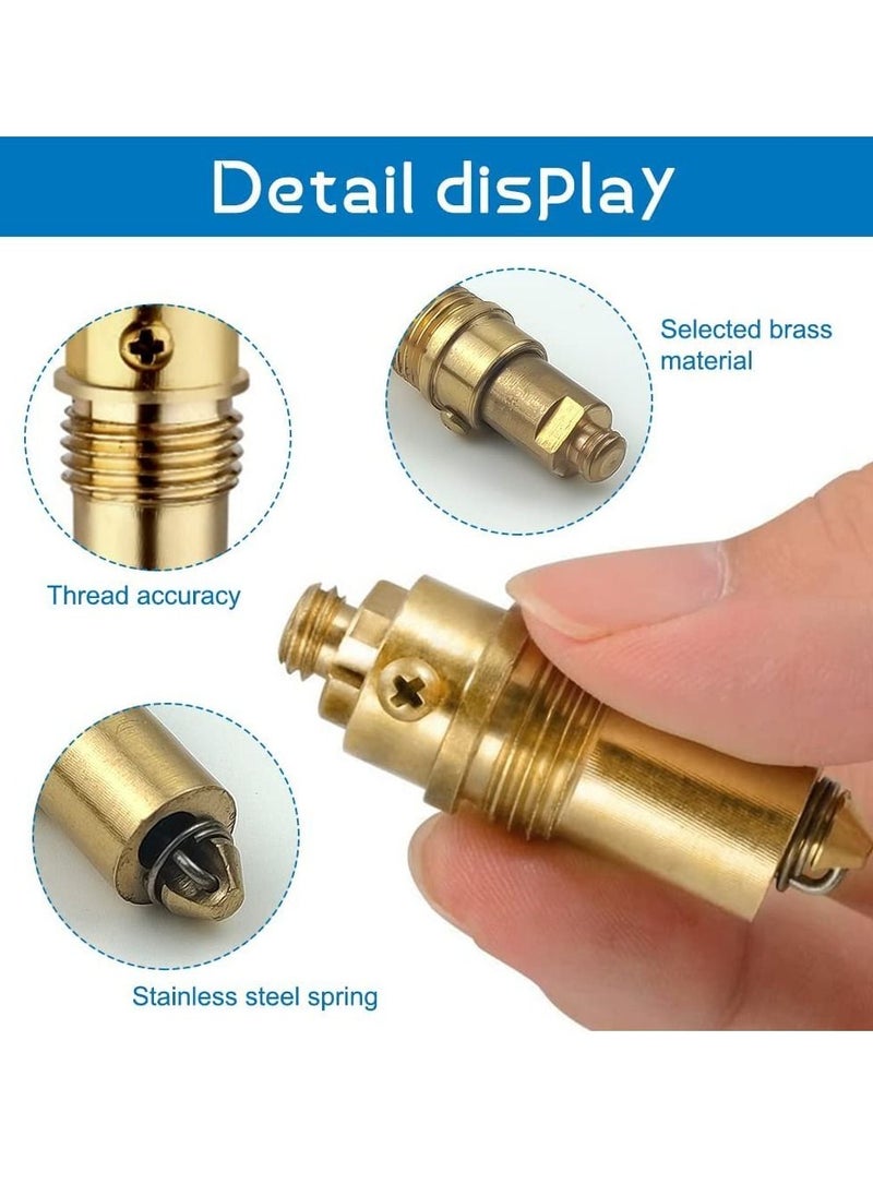 Excefore - Basin Click Clack, 2pcs Spring Brass Plug Bolt Basin Sink clicker Slotted Plug Bolt Replacement Push Internal Spring Plug for Bathtub Sink Basin Drain Stopper - Image 1