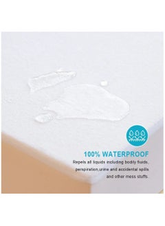 Fabienne Waterproof Mattress Protector Super King Size High Absorption Microfiber+TPU Pad Cover for Pets Kids Adults Deep Pocket Style 100% Waterproof Mattress Protector Super King 200x200cm White  - Image 4