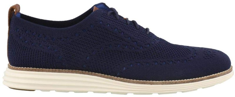 Cole Haan Men's Original Grand Knit Wing TIP II Sneaker, NAVY/IVORY, 7.5 M US - Image 2
