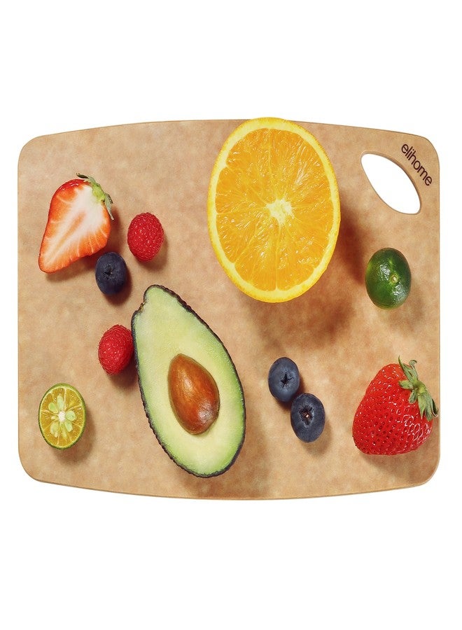 Elihome Classic SMALL Kitchen Cutting Board, Cheese Charcuterie Board, Wood Fiber Composite,Dishwasher Safe, Eco-Friendly, Easy Grip Handles, Non-Porous, Reversible, BPA Free, Made in USA, 10" x 7" - Image 1