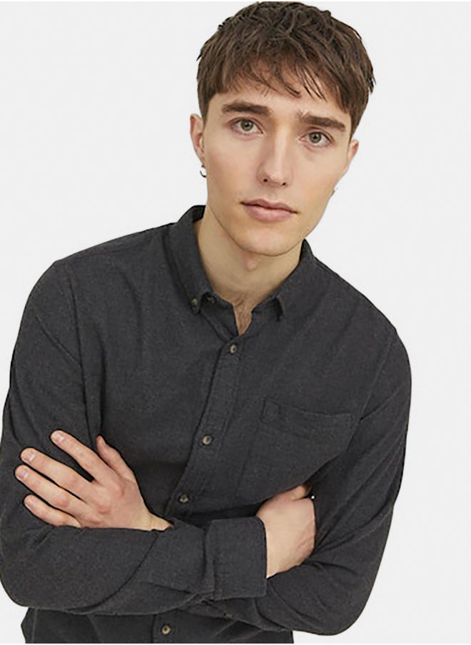 JACK & JONES Jjeclassic Melange Shirt Ls Noos  - Image 2