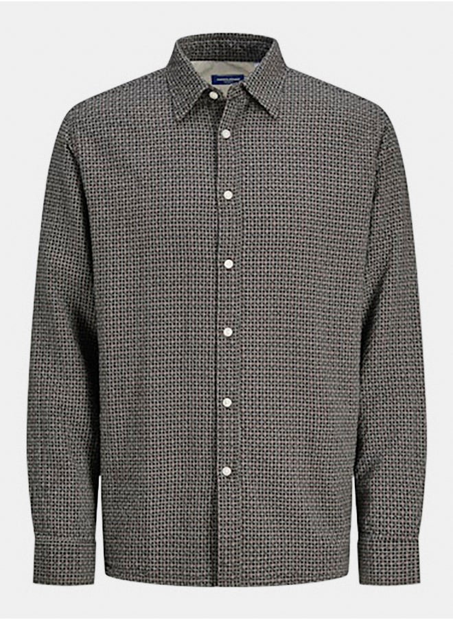 JACK & JONES - Jorjoshua Dobby Check Shirt Ls - Image 1