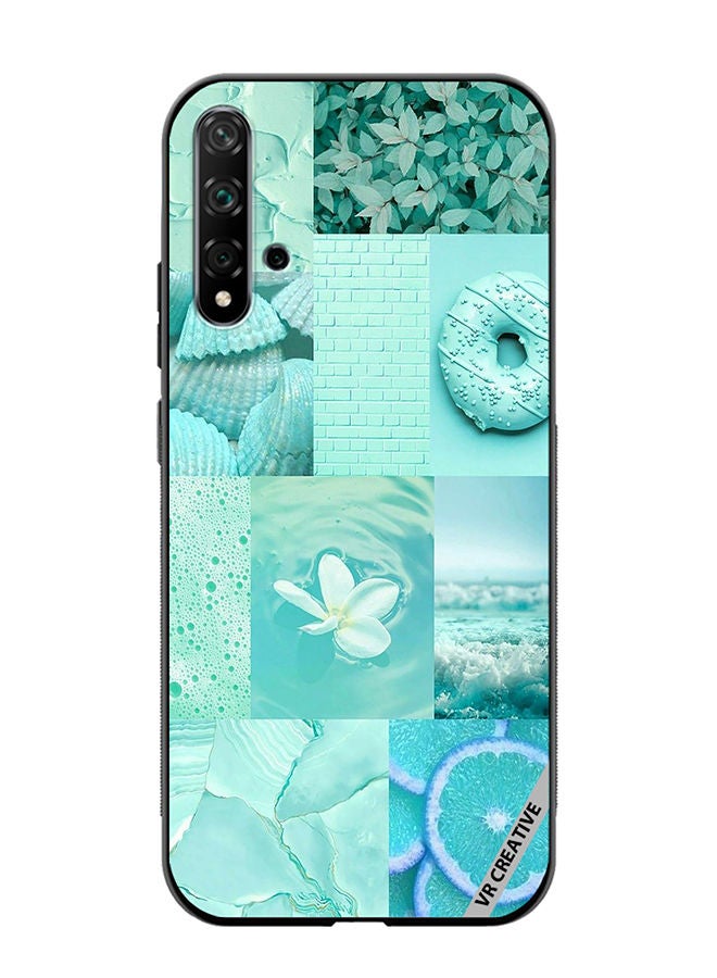 VR CREATIVE Protective Case Cover For Huawei Nova 5T Mint Abstract College Design Multicolour - Image 1