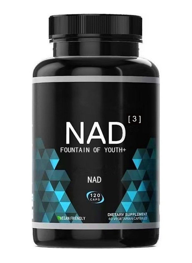 NAD HPN Supplements NAD NAD Booster Value Size 2 Month Supply Clinically Proven Independently Tested Metabolic Repair 312 mg per Serving 120 Capsules  - Image 1