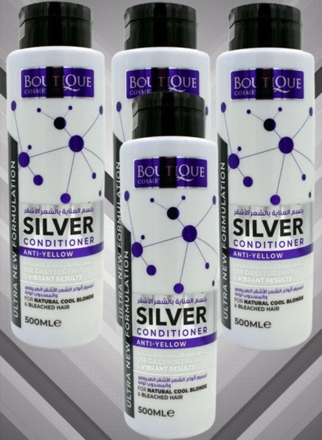BOUTIQUE 4 Pieces Conditioner For Blonde, Bleached And Gray Hair 500ml