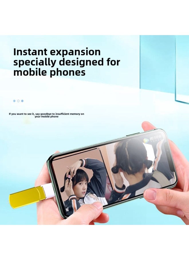 Generic U Disk 16g/32g/64g/128g Computer Mobile Phone Dual-purpose Student Car USB Large Capacity Song Game-Capacity:128g [enhanced Version]-Interface:Classic Style [gold]  - Image 3