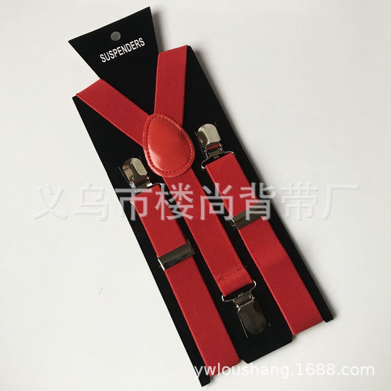 Supply Solid Color Children'S Suspender Clip Baby Suspenders 3 Clips Y-Shaped Performance Clothing Matching Suspender - Image 5
