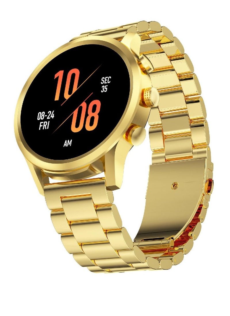 Zoom Plus - 2023 Newly Launched Bluetooth Calling Full Screen Touch Heart Rate Monitoring Ultra Smart Watch Gold - Image 1