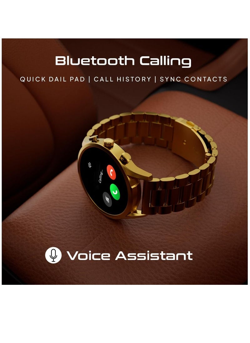 Zoom Plus - 2023 Newly Launched Bluetooth Calling Full Screen Touch Heart Rate Monitoring Ultra Smart Watch Gold - Image 1