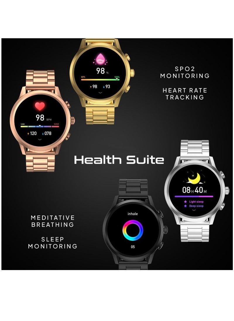 Zoom Plus - 2023 Newly Launched Bluetooth Calling Full Screen Touch Heart Rate Monitoring Ultra Smart Watch Gold - Image 1