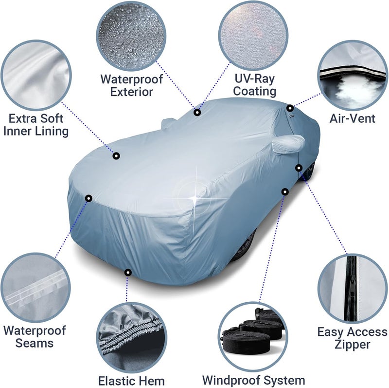 iCarCover غطاء سيارة مخصص iCarCover لسيارات نيسان Z، 370Z، 350Z من 2003-2025 - واقي مقاوم للماء لجميع الأحوال الجوية - Image 4