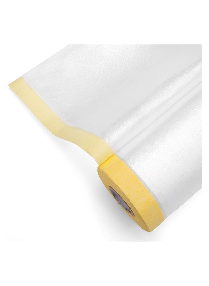 Y&D - Pre-Taped Masking Film, SYOSI Tape and Drape for Automotive Painting Covering, Assorted Paper, Protection Covering Cloth Painting, 6 Pack 3 Sizes - Image 1