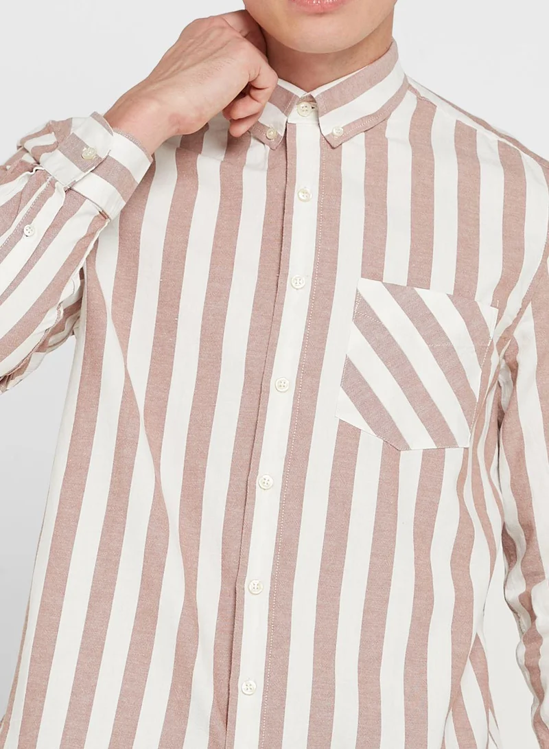 DeFacto Long Sleeve Striped Shirt
