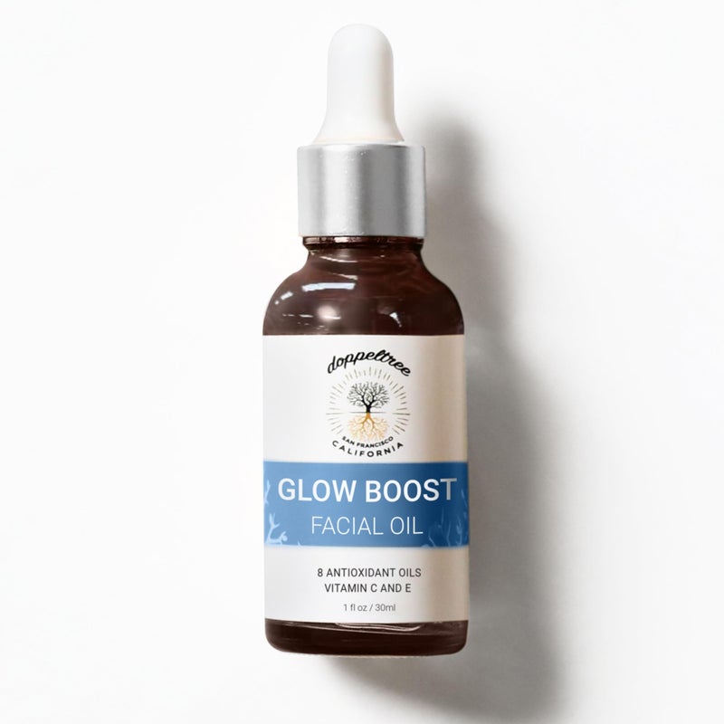 Doppeltree Face Oil for Glowing Skin and Gua Sha Facial Massage, Dermaplaning Facial Oil Anti Aging with Cold-pressed Rosehip Oil, Jojoba Oil, Almond Oil and Vitamin C & E - Image 1