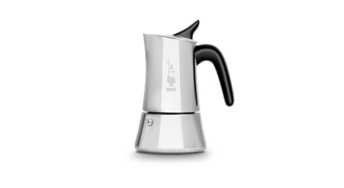 Bialetti Moon Exclusive Induction Stainless Steel Moka Pot, Stovetop Espresso Maker, Italian Coffee Maker, 6 Espresso Shots, (7.9oz - 235 ml), Compatible with All Stovetops, Silver - Image 1