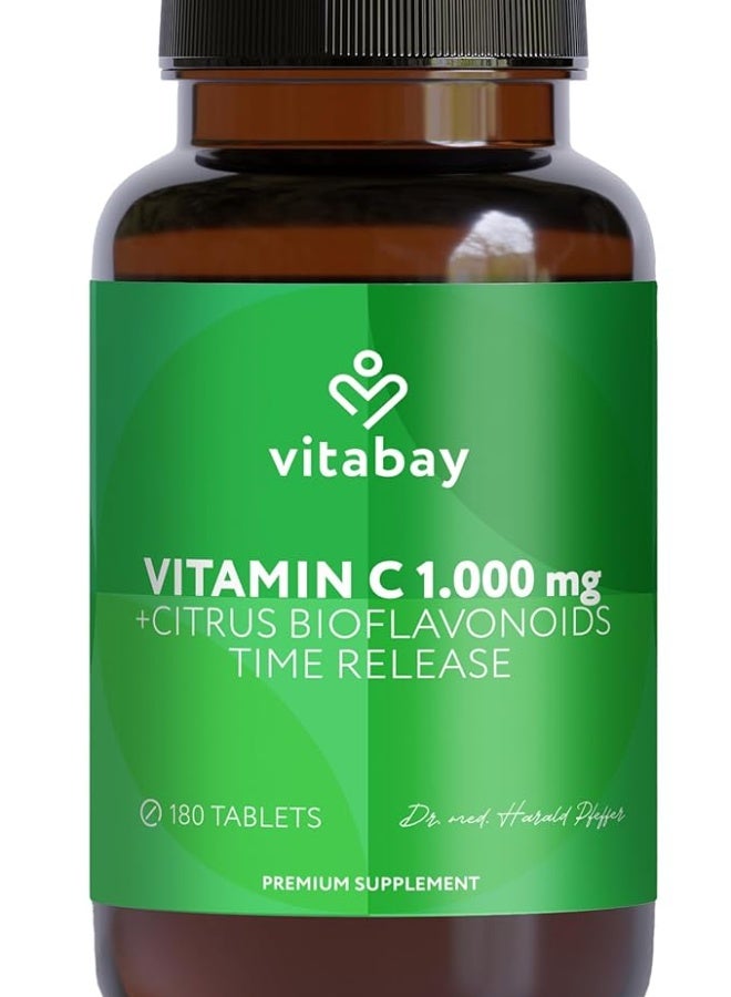 Vitabay Vitamin C 1000 mg + Bioflavonoids (Time Released) -180 vegan tablets - Image 2