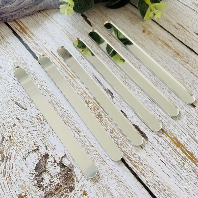 CHENRUI 20 Pcs Acrylic Cakesicle Popsicle Sticks for Ice Creamsicle Candy Apple (Mirror Silver) - Image 5