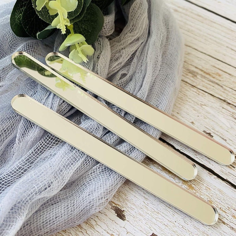 CHENRUI 20 Pcs Acrylic Cakesicle Popsicle Sticks for Ice Creamsicle Candy Apple (Mirror Silver) - Image 4