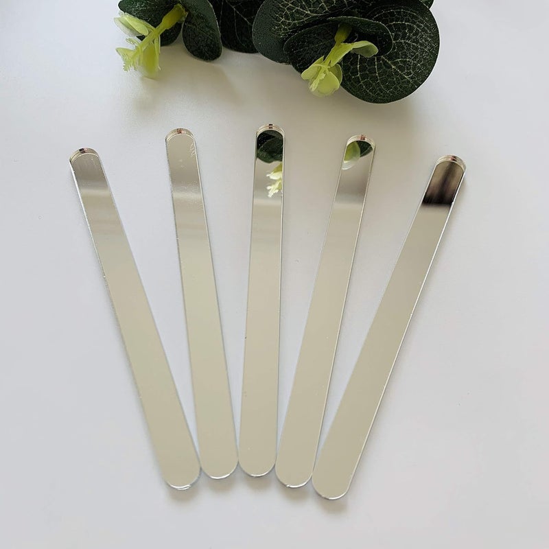 CHENRUI 20 Pcs Acrylic Cakesicle Popsicle Sticks for Ice Creamsicle Candy Apple (Mirror Silver) - Image 2