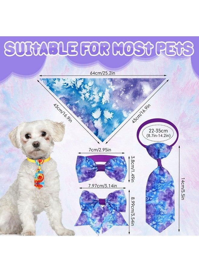 ريجيناري مجموعة من 120 قطعة من أوشحة الكلاب المصبوغة بالربطة من Reginary، مجموعة من ربطات العنق ووشاح القطط الملونة القابلة للغسل، منديل الحيوانات الأليفة المثلث، مريلة لطيفة لفصل الصيف، إكسسوارات العناية بالحيوانات الأليفة الصغيرة والمتوسطة والكبيرة، أزياء تنكرية - Image 2