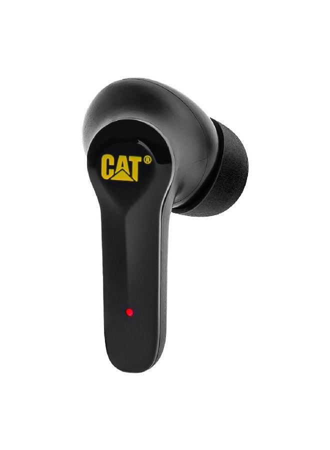 CAT Bluetooth Noise Cancelling Earbuds Black and Yellow 4.2 x 9.2 x 13.5 cm CAT-BTEARBUD - Image 2