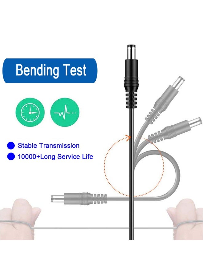 هيدفانا 11 قطعة كابل شحن عالمي 5 فولت USB إلى تيار مستمر 5.5 × 2.1 مم بمقبس توصيل عالمي 5.5 × 2.1 مم مع 10 موصلات قابلة للتبديل - Image 2