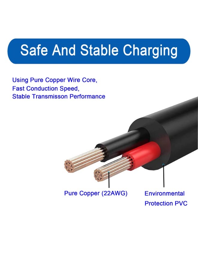 هيدفانا 11 قطعة كابل شحن عالمي 5 فولت USB إلى تيار مستمر 5.5 × 2.1 مم بمقبس توصيل عالمي 5.5 × 2.1 مم مع 10 موصلات قابلة للتبديل - Image 3