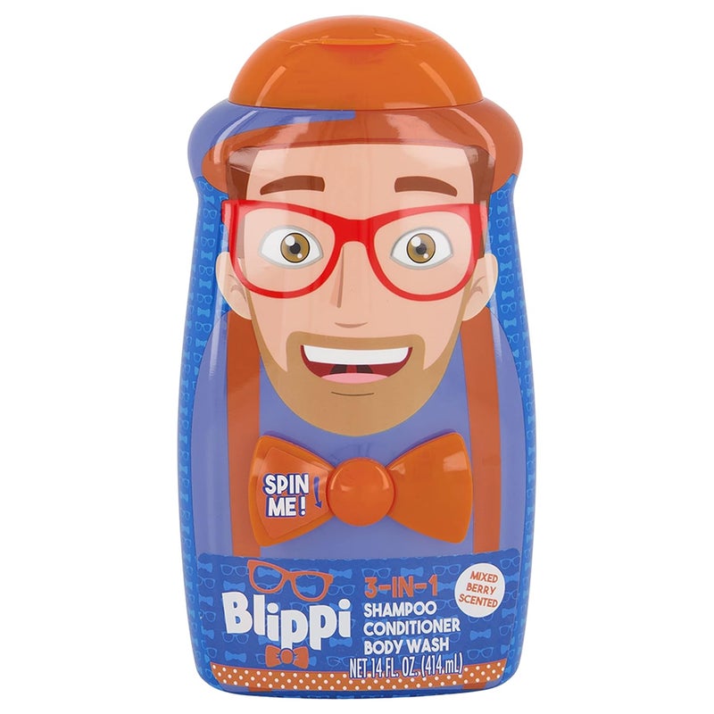 Blippi غسول الجسم للأطفال 3 في 1 من تذوق الجمال، شامبو وبلسم، 14 أونصة، برائحة التوت المختلط - Image 1