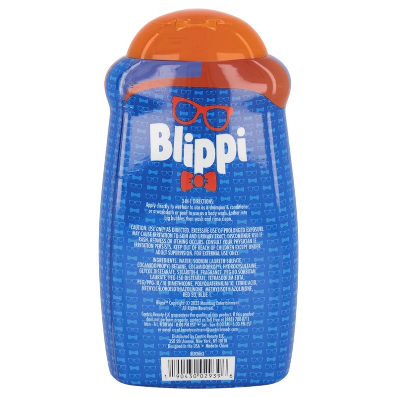 Blippi غسول الجسم للأطفال 3 في 1 من تذوق الجمال، شامبو وبلسم، 14 أونصة، برائحة التوت المختلط - Image 2