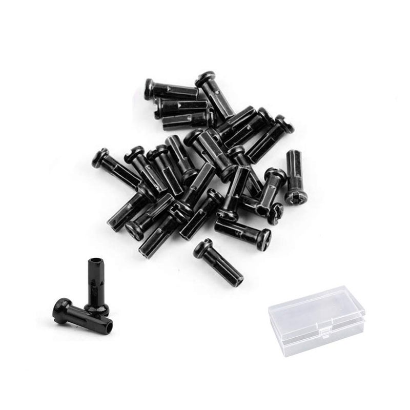 Juland 72 PCS Spoke Nipples Bike Spoke Nipples End Tips Nipples End Caps Wheel Spoke Nipples Decor for Mountain Road Bicycles 14G â€“ Black - Image 1