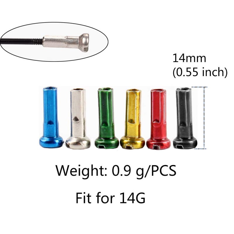 Juland 72 PCS Spoke Nipples Bike Spoke Nipples End Tips Nipples End Caps Wheel Spoke Nipples Decor for Mountain Road Bicycles 14G â€“ Black - Image 2