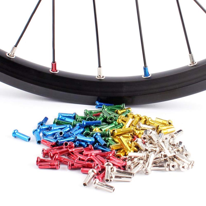 Juland 72 PCS Spoke Nipples Bike Spoke Nipples End Tips Nipples End Caps Wheel Spoke Nipples Decor for Mountain Road Bicycles 14G â€“ Black - Image 4