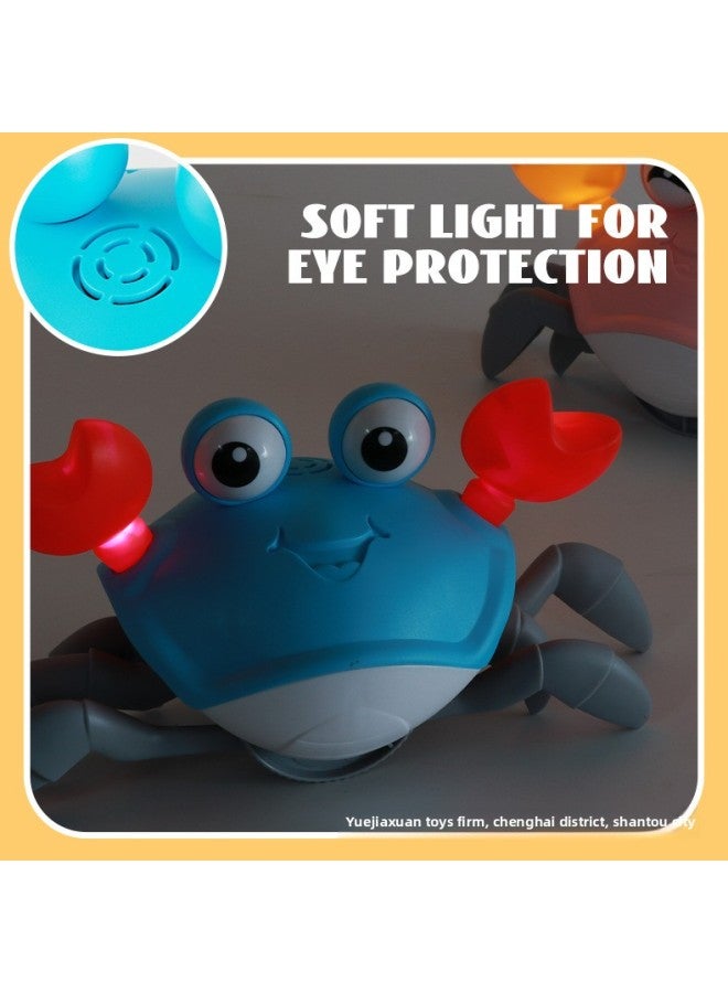 Remote Control Electric Induction Crab 2.4G Anti-interference With Sound And Light Charging Crawling Children's Baby Remote Control Toys-Color:2.4G Shell Remote Control Crab-Blue  - Image 5