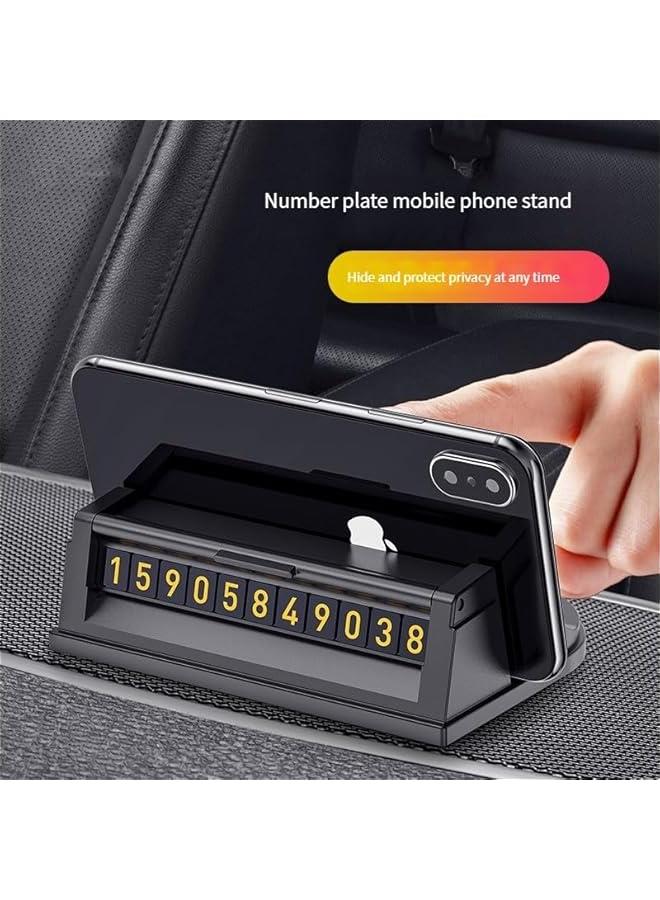Silicone Car Phone Holder with Parking Number Plate for Dashboards - Slip Free Phone Mount for iPhone, Samsung, Android Smartphones - Image 4
