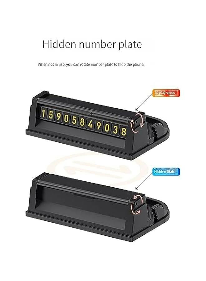 Silicone Car Phone Holder with Parking Number Plate for Dashboards - Slip Free Phone Mount for iPhone, Samsung, Android Smartphones - Image 5