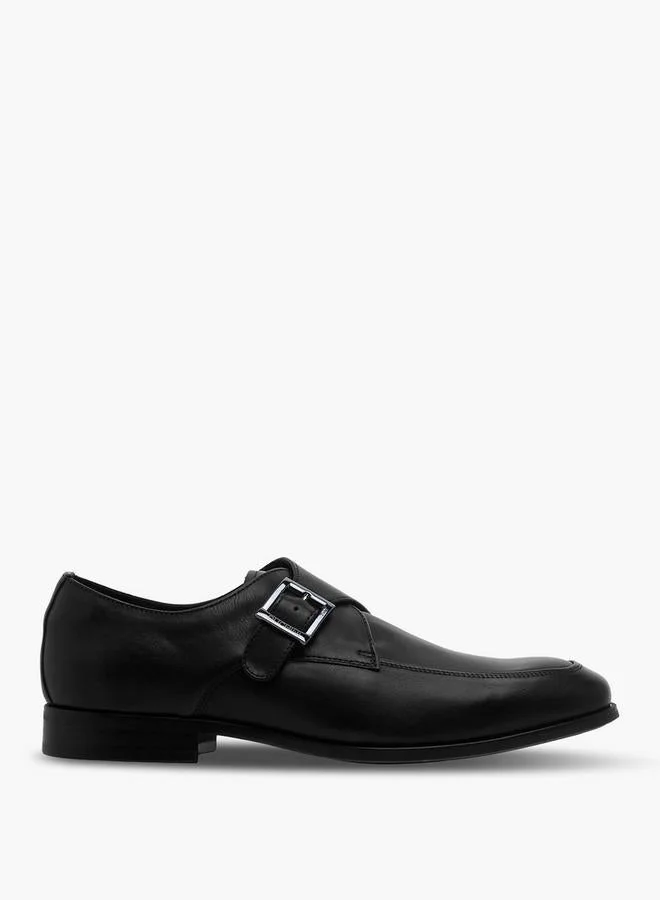 DUCHINI Men Leather Monk Shoes
