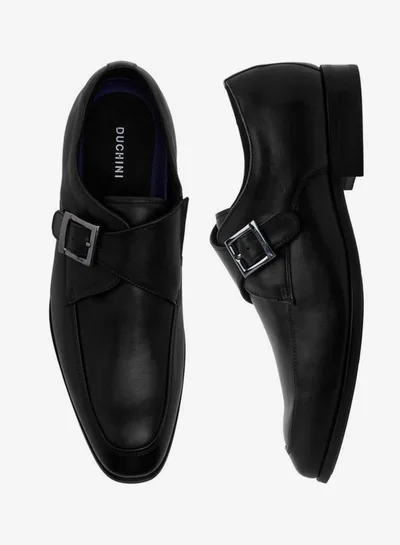DUCHINI Men Leather Monk Shoes