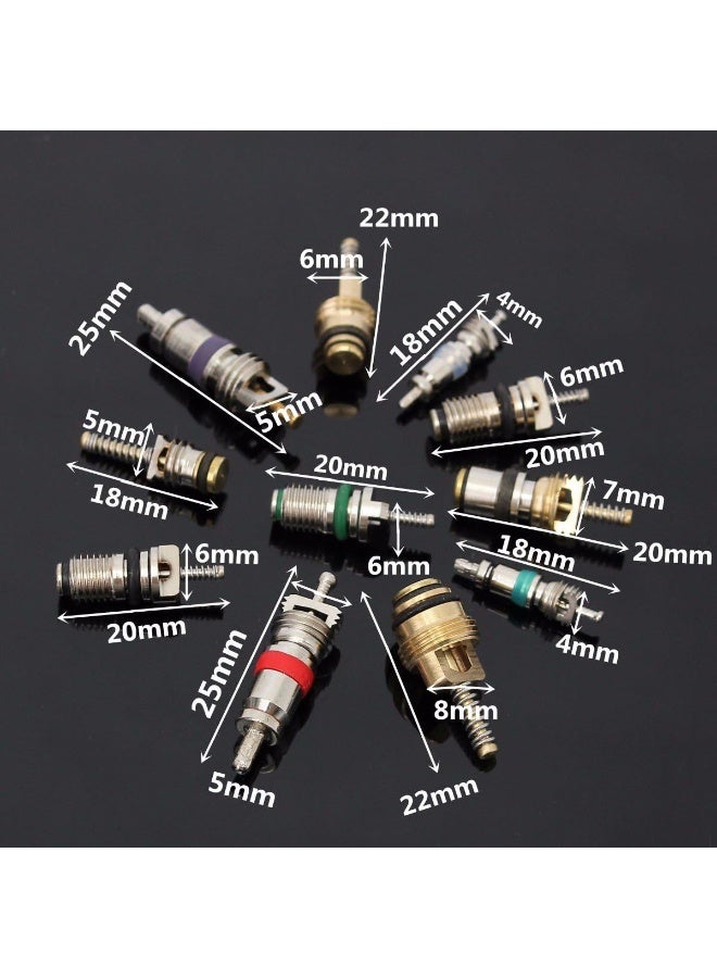 ESUMIC Car Air Conditioning Core Valves 102Pcs, R12 R134A Automotive A/C Valve Stem Cores w/Removal Tool for Car Air Conditioning Repair - Image 4