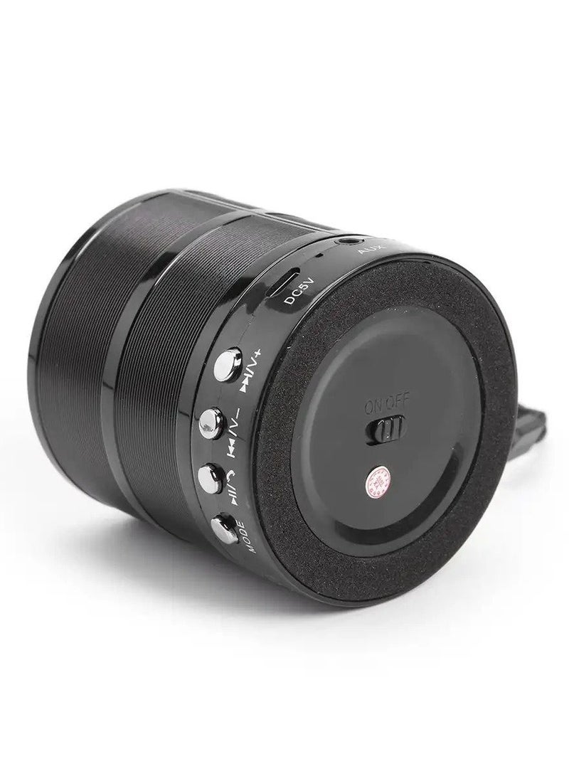 Mini Portable WS-887 Wireless Bluetooth Speaker with FM And Micro-SD Card Slot for All Smartphones Black - Image 2
