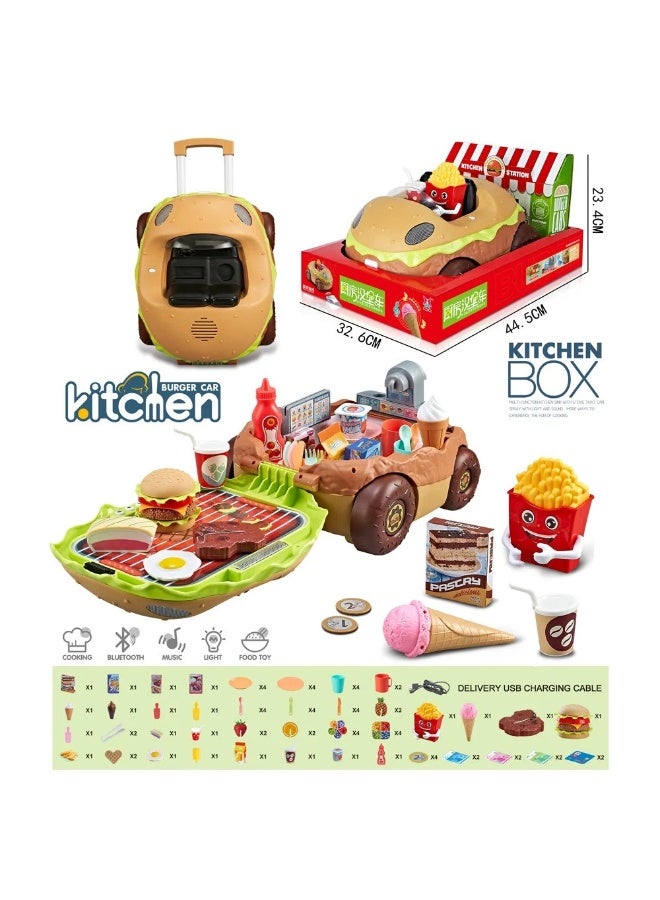 ستيم سيارة برجر ستيم كيتشن - لعبة طبخ تفاعلية مزودة ببلوتوث وموسيقى وأضواء للأطفال من سن 3 سنوات فما فوق - Image 5