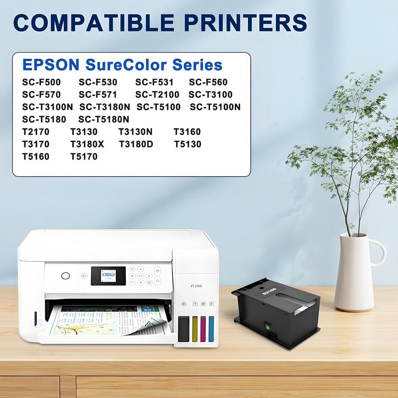 CANOFF S2100 / SC13MB Ink Maintenance Tank Box with Chip for SC-F530/ F531/ T3130/ T5130 /SC-T3150 / 3150N / T5150 / T5150N / Surecolor SC-F570 T3170 Printers(S2100 C13S210057 SC13MB Maintenance Box) - Image 4