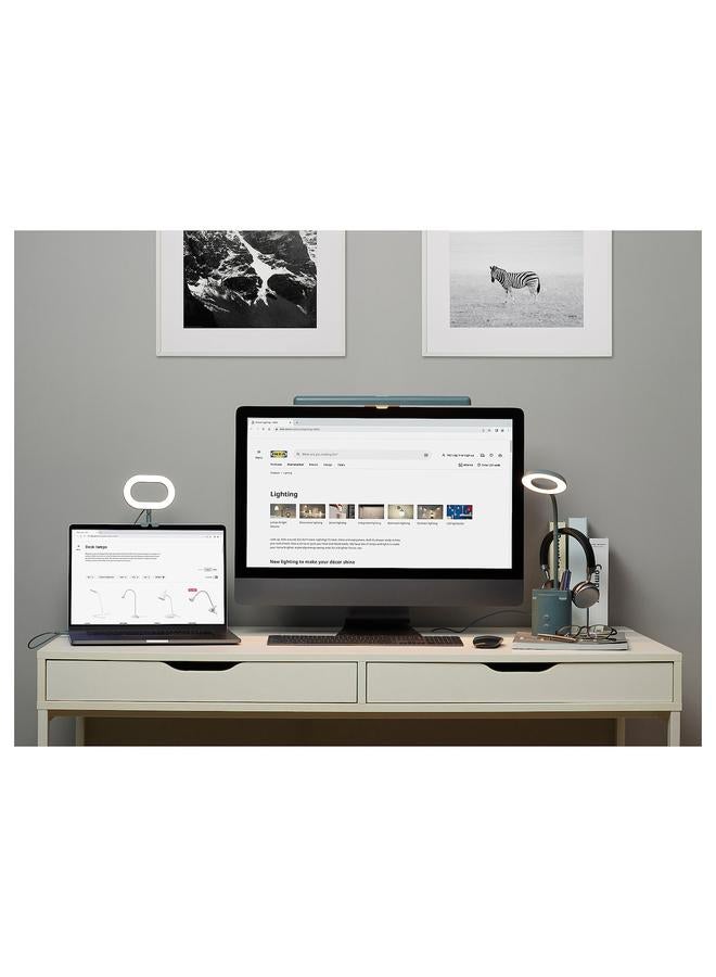 LED ring lamp, dimmable/turquoise  - Image 3