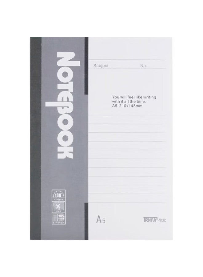 Trnfa Xianfa Trnfa Tn-A540Gy, 10 Gray Pack Soft Copy Books, 40-Page Notebook Diary, A5 Inner Pages Wirebound Journal - Image 3