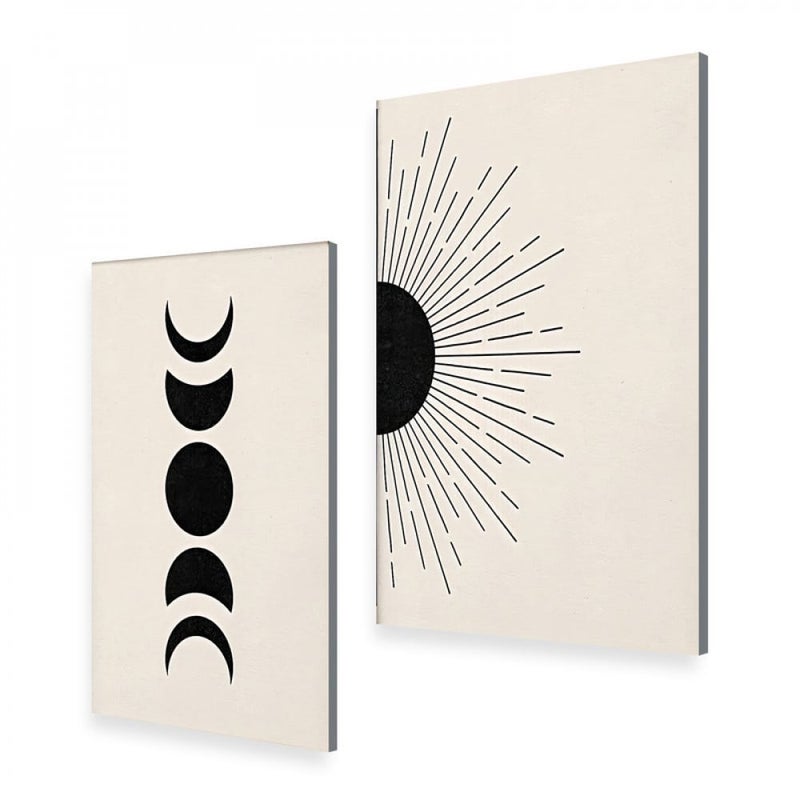 Marktna A double canvas painting with a modern design, total size 100 x 70 cm - Image 2