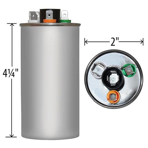 AMRAD Goodman CAP050400440RTP Replacement - 40 + 5 uf / Mfd 370 / 440 VAC AmRad Round Dual Universal Capacitor , Made in the U.S.A. - Image 4