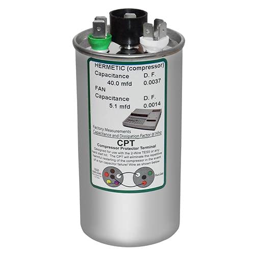 AMRAD Goodman CAP050400440RTP Replacement - 40 + 5 uf / Mfd 370 / 440 VAC AmRad Round Dual Universal Capacitor , Made in the U.S.A. - Image 2