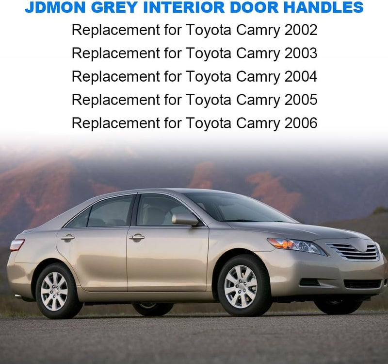 JDMON Gray Interior Door Handles Set for Toyota Camry 2002-2006 - Image 2