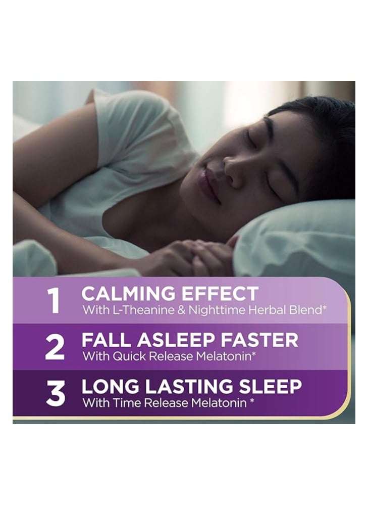 Nature's Bounty Melatonin, Sleep3 Maximum Strength 100% Drug Free Sleep Aid, Dietary Supplement, L-Theanine & Nighttime Herbal Blend Time Release Technology, 10mg, 30 Tri-Layered Tablets